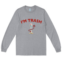 Heather Grey i'm trash forky Long Sleeve Tee - InspiraDesign