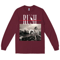 Burgundy rush permanent waves Long Sleeve Tee - InspiraDesign
