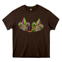 Chocolate Brown skeleton hands mardi gras Heavy Core Tee - OliviaCreatesArt