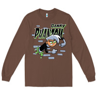 Chestnut Danny Phantom Coming Through Brick Wall Long Sleeve Tee - InspiraDesign