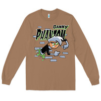 Toasted Coconut Danny Phantom Coming Through Brick Wall Long Sleeve Tee - InspiraDesign