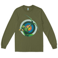 Army Green Green Arrow DC, Green Arrow DC vintage, Green Arrow DC art, Green Arro Long Sleeve Tee - InspiraDesign