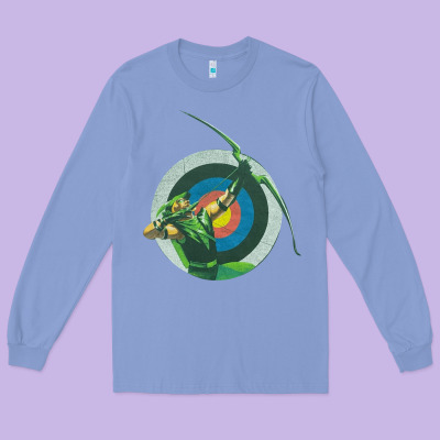 Green Arrow Dc, Green Arrow Dc Vintage, Green Arrow Dc Art, Green Arro Long Sleeve Tee Designed By Inspiradesign
