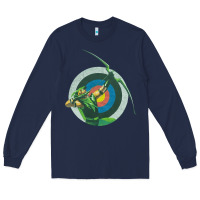 Navy Green Arrow DC, Green Arrow DC vintage, Green Arrow DC art, Green Arro Long Sleeve Tee - InspiraDesign
