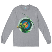 Heather Grey Green Arrow DC, Green Arrow DC vintage, Green Arrow DC art, Green Arro Long Sleeve Tee - InspiraDesign