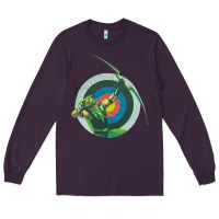 Plum Green Arrow DC, Green Arrow DC vintage, Green Arrow DC art, Green Arro Long Sleeve Tee - InspiraDesign