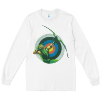 White Green Arrow DC, Green Arrow DC vintage, Green Arrow DC art, Green Arro Long Sleeve Tee - InspiraDesign