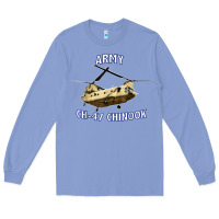 Colony Blue ARMY CH-47 CHINOOK HELICOPTER Long Sleeve Tee - InspiraDesign