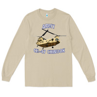 Mushroom ARMY CH-47 CHINOOK HELICOPTER Long Sleeve Tee - InspiraDesign