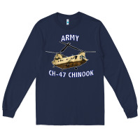 Navy ARMY CH-47 CHINOOK HELICOPTER Long Sleeve Tee - InspiraDesign