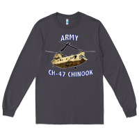 Smoke ARMY CH-47 CHINOOK HELICOPTER Long Sleeve Tee - InspiraDesign
