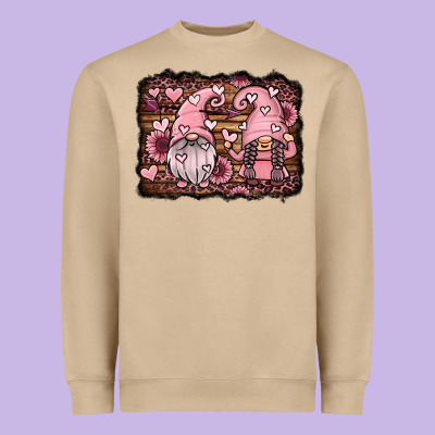 Valentines Day Gnomes Couple Heavyweight Sweatshirt Designed By Jasminsmagicworld