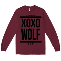 Burgundy EXO WOLF  BaekHyun 88  KPOP Text Style Long Sleeve Tee - ArtChic