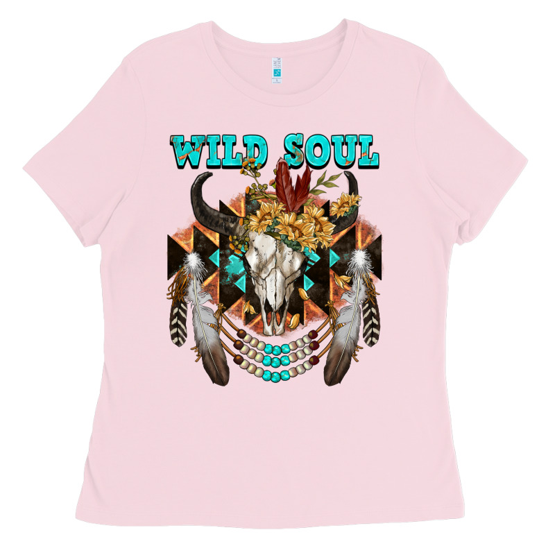 Wild Soul Bull Skull Ladies Tee by FaDigitalArtStudio | Teevron