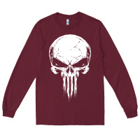 Burgundy the punisher Long Sleeve Tee - ArtChic