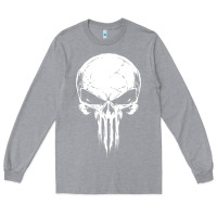 Heather Grey the punisher Long Sleeve Tee - ArtChic