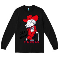 Black vintage colonel reb mascot Long Sleeve Tee - ArtChic
