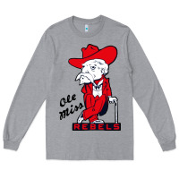 Heather Grey vintage colonel reb mascot Long Sleeve Tee - ArtChic