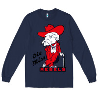 Navy vintage colonel reb mascot Long Sleeve Tee - ArtChic