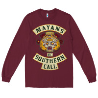 Burgundy Mayans MC Classic Long Sleeve Tee - ArtChic