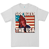 Dove Grey God Bless the USA Premium Tee - FaDigitalArtStudio