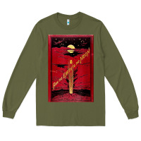 Army Green From The Earth To The Moon Jules Verne Book Cover Design Long Sleeve Tee - ArtChic
