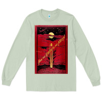 Matcha From The Earth To The Moon Jules Verne Book Cover Design Long Sleeve Tee - ArtChic