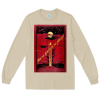 Mushroom From The Earth To The Moon Jules Verne Book Cover Design Long Sleeve Tee - ArtChic