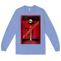 From The Earth To The Moon Jules Verne Book Cover Design Long Sleeve Tee | Teevron