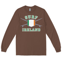 Chestnut ireland surfing hoodie  irish flag surfboards design Long Sleeve Tee - ArtChic