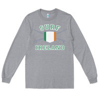 Heather Grey ireland surfing hoodie  irish flag surfboards design Long Sleeve Tee - ArtChic