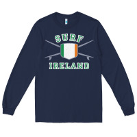 Navy ireland surfing hoodie  irish flag surfboards design Long Sleeve Tee - ArtChic