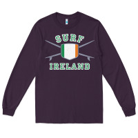 Plum ireland surfing hoodie  irish flag surfboards design Long Sleeve Tee - ArtChic
