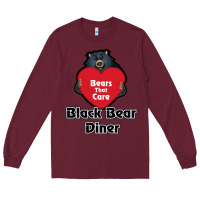 Burgundy resto, black bear diner Long Sleeve Tee - ArtChic