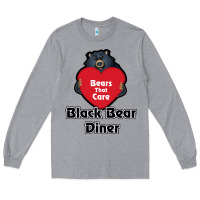 Heather Grey resto, black bear diner Long Sleeve Tee - ArtChic