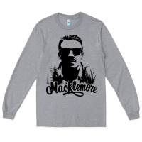 Heather Grey macklemore portrait Long Sleeve Tee - ArtChic