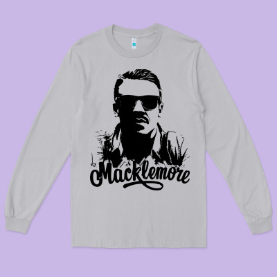 Macklemore Portrait Long Sleeve Tee Designed By Artchic