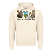 Vintage Artic Peace Love Percheron Horse Vintage Hoodie - LillyAllenDesigns