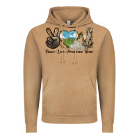 Vintage Camel Peace Love Percheron Horse Vintage Hoodie - LillyAllenDesigns