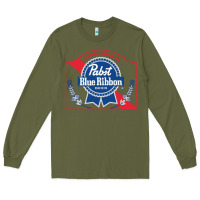 Army Green pabst blue ribbon 1 Long Sleeve Tee - ArtChic