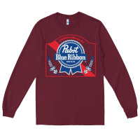 Burgundy pabst blue ribbon 1 Long Sleeve Tee - ArtChic