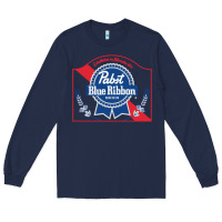 Navy pabst blue ribbon 1 Long Sleeve Tee - ArtChic