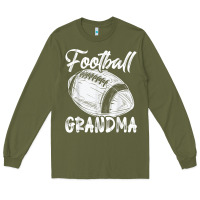 Army Green football grandma women family matching players mothers day t shirt Long Sleeve Tee - ArtChic