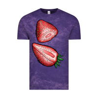 Cloud Purple strawberries 1 Vintage Tee - BundleAndBundleShop