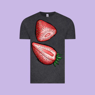 Strawberries 1 Vintage Tee Designed By Bundleandbundleshop