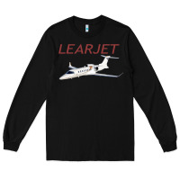 Black learjet airplane flying pilot long sleeve t shirt Long Sleeve Tee - ArtChic