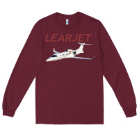Burgundy learjet airplane flying pilot long sleeve t shirt Long Sleeve Tee - ArtChic