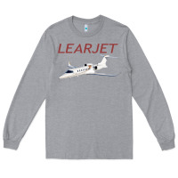 Heather Grey learjet airplane flying pilot long sleeve t shirt Long Sleeve Tee - ArtChic