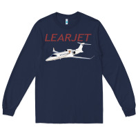 Navy learjet airplane flying pilot long sleeve t shirt Long Sleeve Tee - ArtChic
