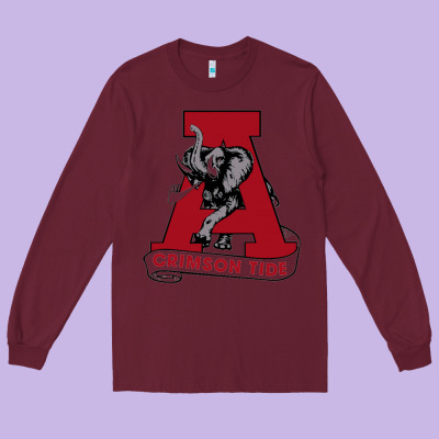 Alabama Roll Tide Long Sleeve Tee Designed By Artchic